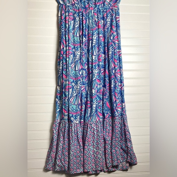 LILLY PULITZER Dress Girls XLarge For Target Floral  Maxi Fit & Flare Preppy - Picture 7 of 11
